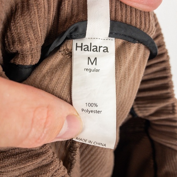 Halara Joggers Womens Medium (30x26) Brown Corduroy Casual Pants Earth - Picture 3 of 12